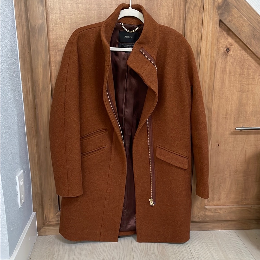 J. Crew Brown Italian Stadium Coat